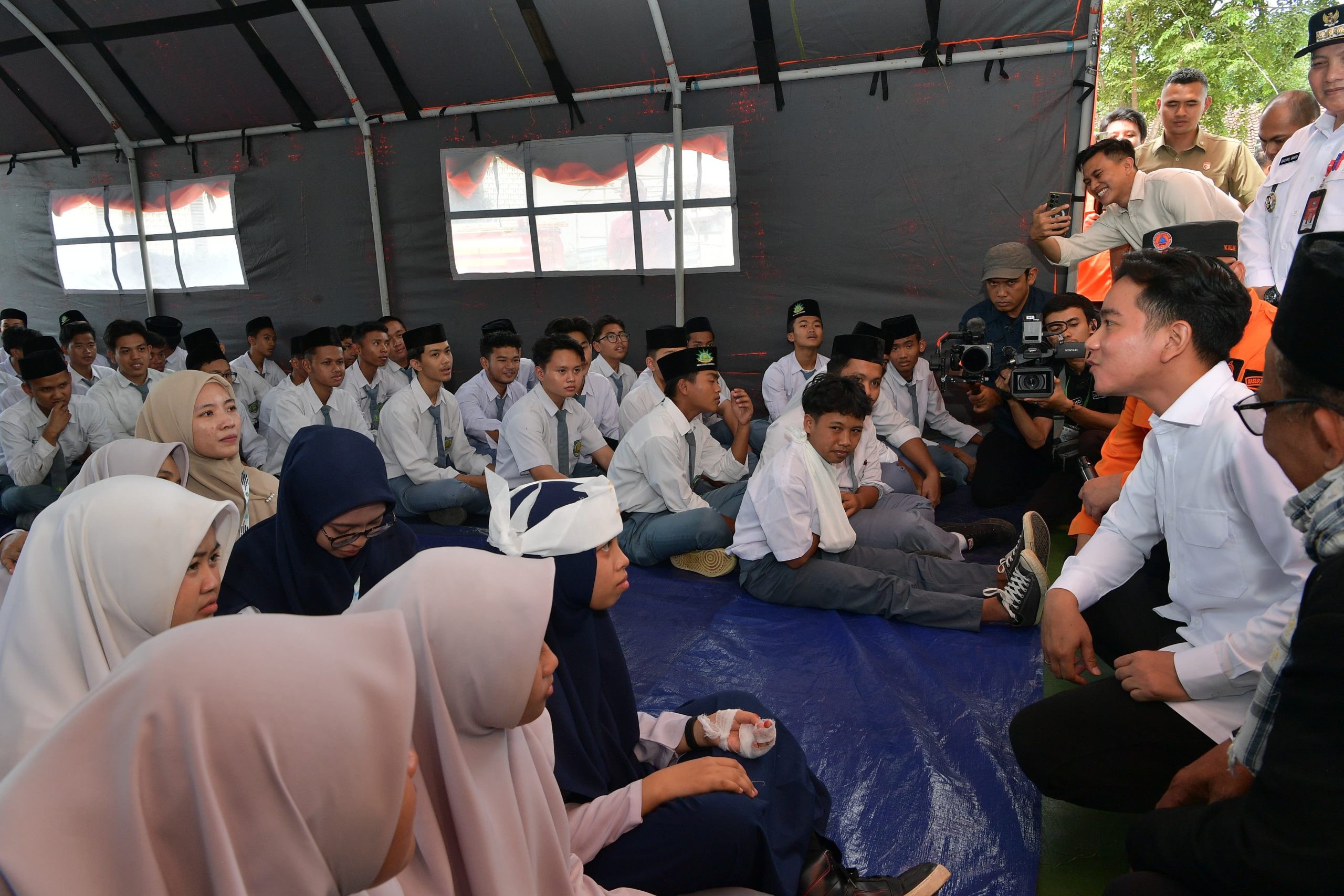 Sambangi MBS Ki Bagus Hadikusumo 2, Wapres Saksikan Simulasi Mitigasi Bencana