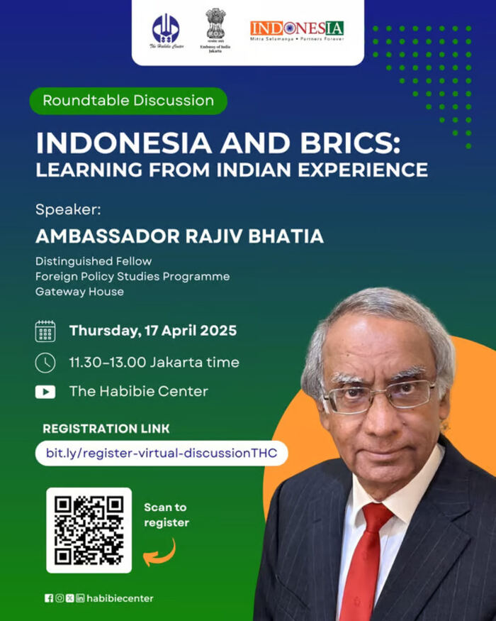 Kedubes India dan The Habibie Center Selenggarakan Diskusi Meja Bundar: Hadirkan Tokoh Diplomasi India, Dubes Rajiv Bhatia