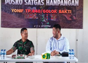 BRI BO Rangkasbitung Perkuat Sinergi dengan Satgas TNI Yonif TP 840/Golok Sakti